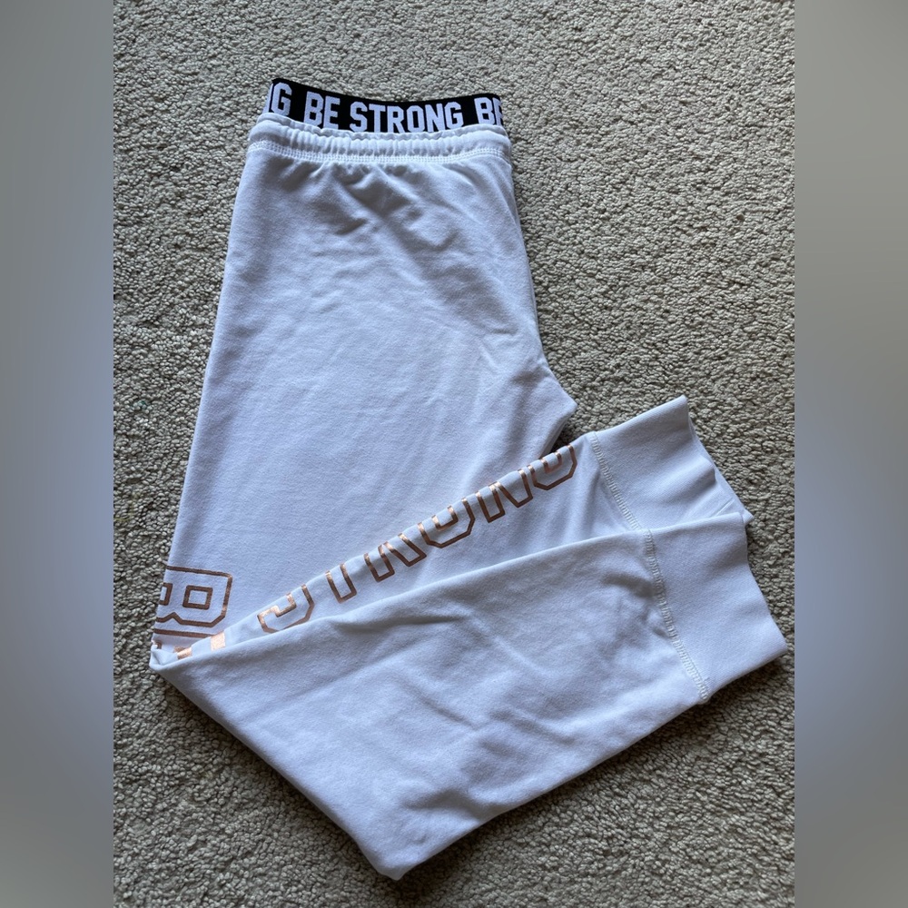 White and Rose Gold Graphic Graphic Jogger